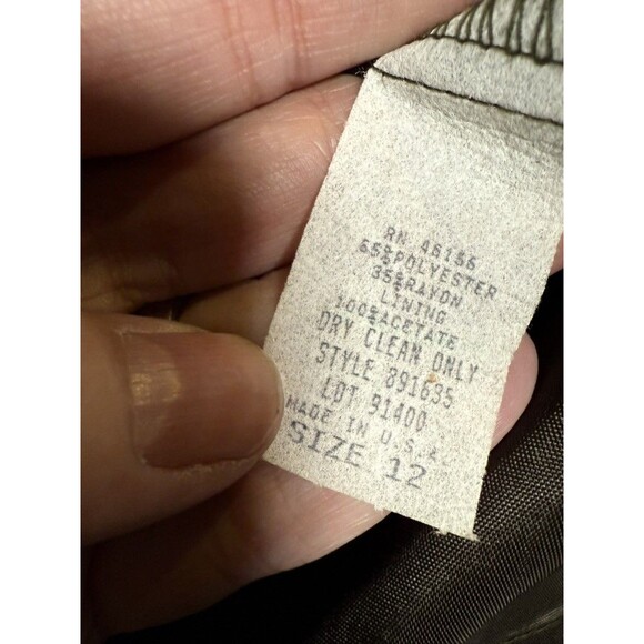 Vintage Christy Girl Blazer 12 tartan Plaid Single Button 90s green wine - Picture 7 of 8